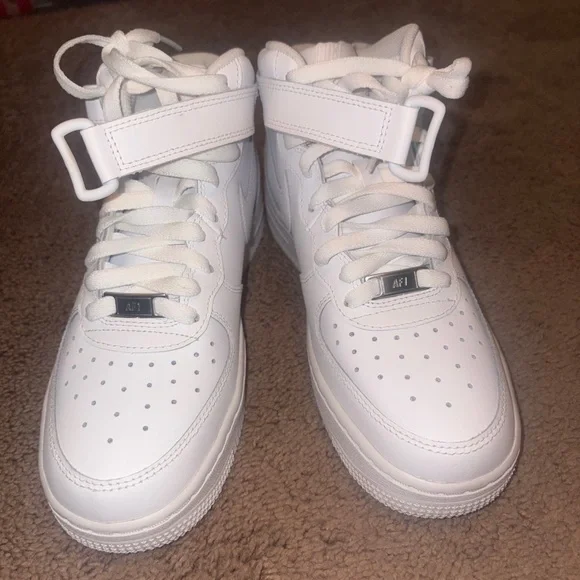 Nike Kids White High-Top Sneakers - Picture 5 of 6